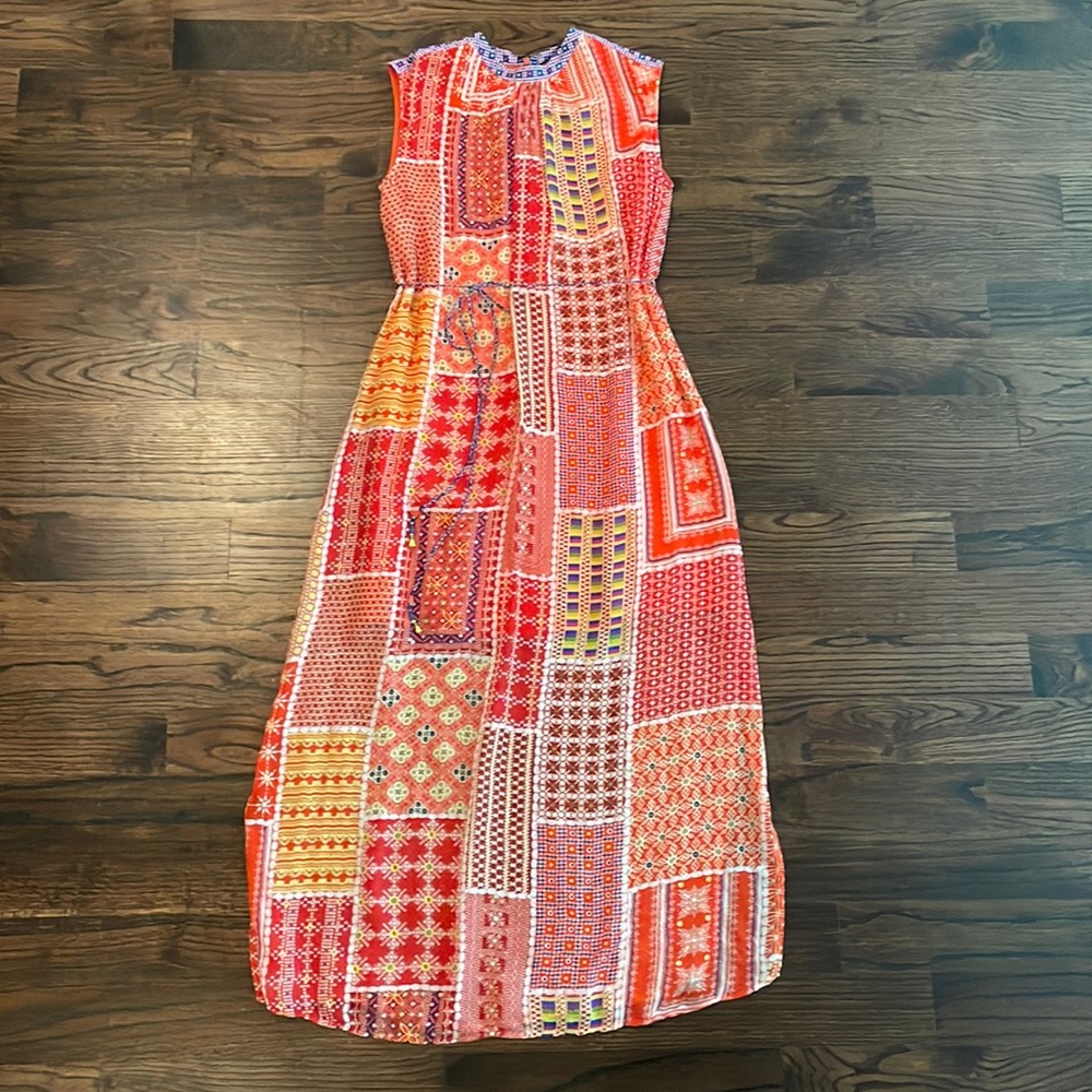 Anthropologie Patchwork-Print Maxi Dress